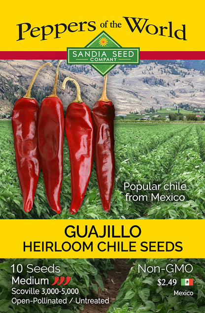 Heirloom Guajillo Chile Seed packet popular Mexican pepper