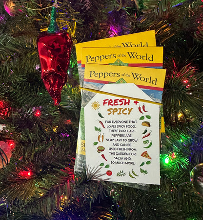 Fresh & Spicy Pepper 3 Pack - Jalapeño Early, Serrano Tampiqueno & Fresno Seeds